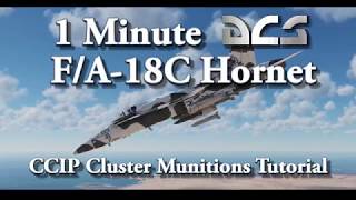 1 Minute DCS  FA18C Hornet  CCIP Cluster Munitions Tutorial [upl. by Haelam]