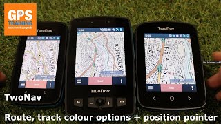 TwoNav  route track colour options and position pointer [upl. by Neela911]