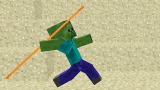 Monster School Javelin Throw  Minecraft Animation [upl. by Lazor]