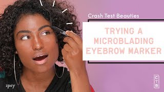 We Tried a Microblading Brow Marker Pen  Crash Test Beauties [upl. by Allez]