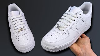 HOW TO BAR LACE NIKE AIR FORCE 1s BEST WAY [upl. by Airbas]