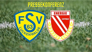 Pressekonferenz  FSV 63 Luckenwalde vs FC Energie Cottbus 10  Sonntag 05022023  SP19 [upl. by Eibob936]