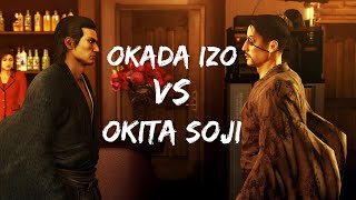 Yakuza 0  Okita Soji VS Okada Izo Mod [upl. by Ymot]