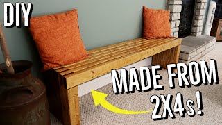 How to Build a 2x4 Wooden Bench for CHEAP [upl. by Etnaed900]