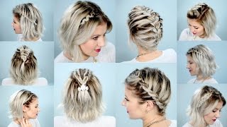 10 EASY BRAIDS FOR SHORT HAIR TUTORIAL  Milabu [upl. by Leeda]