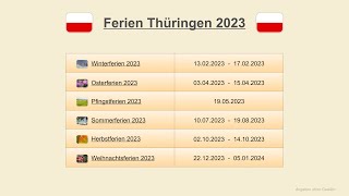 Ferien Thüringen 2023 [upl. by Timofei]