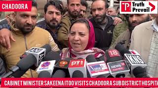 Cabinet minister Sakeena Itoo visits Chadoora sub district hospital [upl. by Arehs]