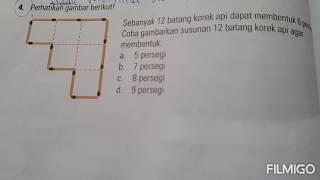 SEBANYAK 12 BATANG KOREK API MEMBENTUK 5 6 7 8 9 PERSEGI [upl. by Eissed]