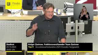 staDDrat am 24 Oktober 2024 Satzung zur Festsetzung der Grundsteuerhebesätze 2025 der LH Dresden [upl. by Yeldahc]