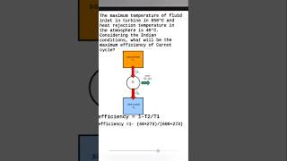 Question based on carnot cycle efficiency [upl. by Charmaine]