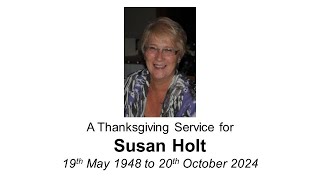 Sue Holts Funeral Service [upl. by Enitnatsnoc168]