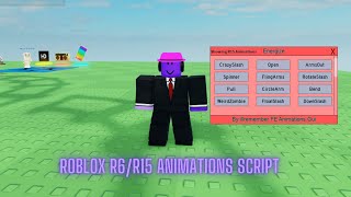 Roblox FE Script Showcase  Energize Animations GUI R6 amp R15 [upl. by Muldon]