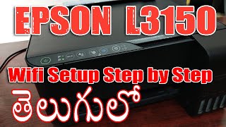 Epson L3150 WIFI Settings amp Connecting Process In Telugu  Epson L3250  By Hari Computers [upl. by Nedaj]