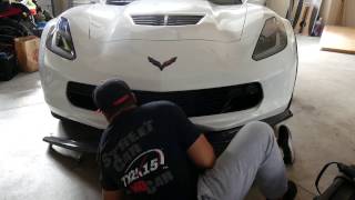 2016 C7 Corvette Z06 Phase 3 Front Splitter Install [upl. by Ocer]