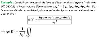 Physique Statistique Le nombre d’états accessibles égale le nombre des hyper volumes élémentaires [upl. by Claire311]