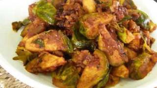 Brussels Sprouts Subzi  Indian Vegetarian Recipe  Show Me The Curry [upl. by Lenee]