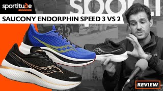 Saucony Endorphin Speed 3 vs 2 Comparison Shoe Review  Sportitude Running [upl. by Allebram]