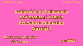 Realizando tarefas  avaliação de relevância de pesquisa  Search Relevance Evaluation Spanish 95 [upl. by Aihsaei637]