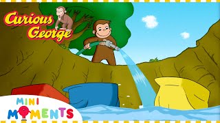 George Builds a Pond  Curious George  1 Hour Compilation  Mini Moments [upl. by Tihw837]