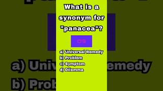 synonym for quotpanaceaquotshortsfeed englishquiz synonyms [upl. by Assenahs614]