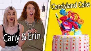 Can Carly amp Erin ReCreate Our Candyland Cake  Snackables Impossible Food Challenge [upl. by Joletta]