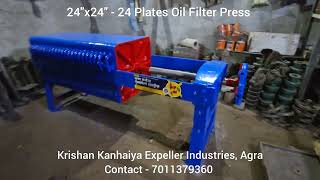 24quot x 24quot 24 Plates Oil Filter Press  Cold Pressed Oil Filter  7011379360 [upl. by Adnawak]