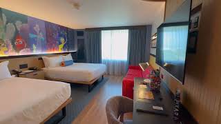 Pixar Place Hotel Theme Park View Room Walkthrough [upl. by Nedrah301]