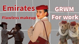 get ready with me for work emirates flight attendant [upl. by Vashtia256]