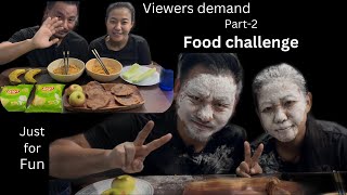 Food eating challenge part 2 on your request  Punishment with Maida Couple food challenge [upl. by Onaicul]