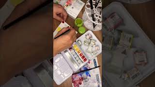 Unboxing new schminke watercolor ytshorts colors are so good [upl. by Lebama768]