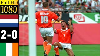 Netherlands 20 Ireland World Cup 1994  Full highlight  1080p HD  Dennis Bergkamp [upl. by Sueahccaz]