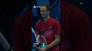 Daniil Medvedev Tries Unique Return Technique [upl. by Annahael]