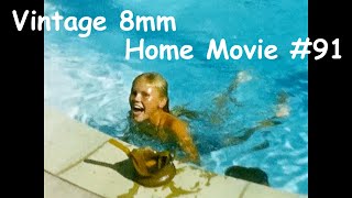 Vintage 8mm Home Movie 91 Backyard Pool in 76 [upl. by Byrann535]