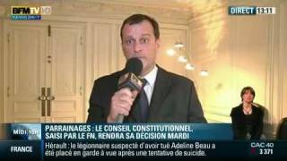 Parrainages  Louis Aliot interviewé sur son plaidoyer pour lanonymat des parrainages [upl. by Joses]