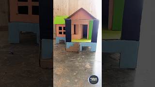 Beautiful miniature Cardboard house🏠🏠home designshortvideo [upl. by Kenlee]