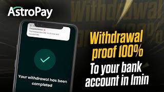 How to withdraw money from astropay into our bank account in 1min 🔥 [upl. by Cathe]