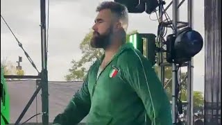 Jason Kelces Epic Dance Moves Before Eagles Game [upl. by Enalahs]