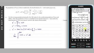 Using the fxCP400 ClassPad II to complete the VCE 2022 Maths Methods Exam  Part 6 [upl. by Sihtnyc]