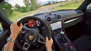 2021 Porsche 718 Cayman GTS 40 6Speed Manual  POV Driving Review [upl. by Eintirb]