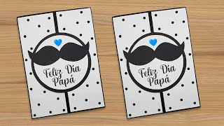 💙Como hacer una tarjeta para el DÍA DEL PADRE 🌺 Handmade easy Card Tutorial  Fathers Day [upl. by Nibbs]