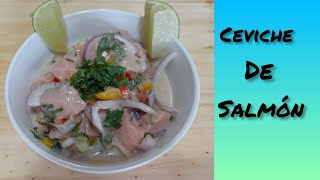 COMO preparar Ceviche de salmón [upl. by Llyrat]