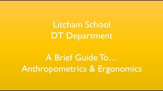 A brief guide to Anthropometrics and Ergonomics [upl. by Ballman639]