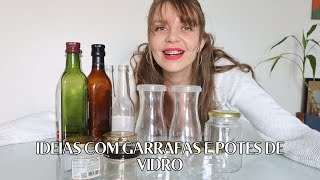 Garrafas de vidro decoradas  Como reaproveitar garrafas e potes de vidro  artesanato e reciclagem [upl. by Midis]