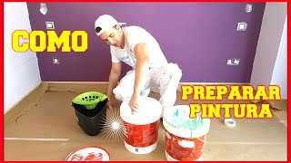 COMO PREPARAR PINTURA PARA PARED CON AGUA  PARA CUBRIR COLORES FUERTES [upl. by Balsam]