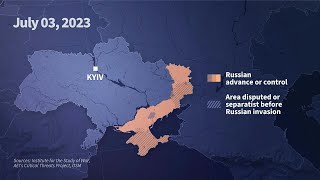 Animated map shows almost 500 days of Russias invasion of Ukraine  AFP [upl. by Ymirej402]