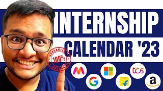 Internship Calendar 2023  Which company hires when OFFCAMPUS [upl. by Gautea]