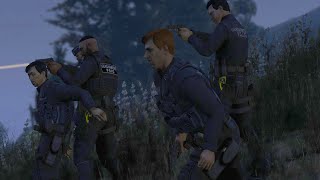 GTA 5 DANS LA NUIT LES GENDARMES RECHERCHENT UN HOMME ARMÉ  LSPDFR 1019 [upl. by Arimlede]