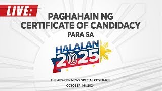 LIVE Filing of Certificate of Candidacy for Halalan2025  October 8 [upl. by Rocray]