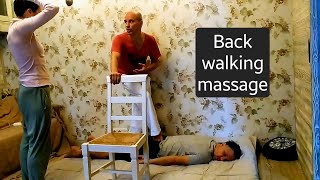 Back walking massage [upl. by Obbard]