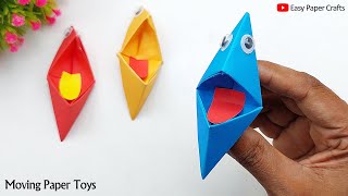 DIY Easy Paper Things  Moving Paper Toy  Handmade Paper Puppet Making  Easy Paper Crafts [upl. by Leiand]